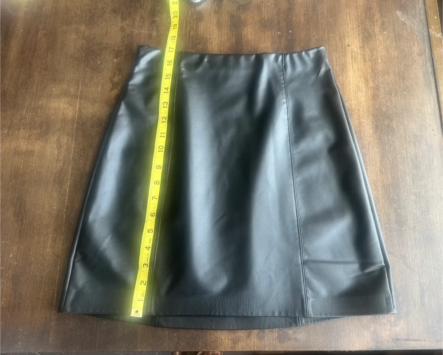 BNWOT Olive + Oak Black Faux Leather Skirt - Size S thumbnail