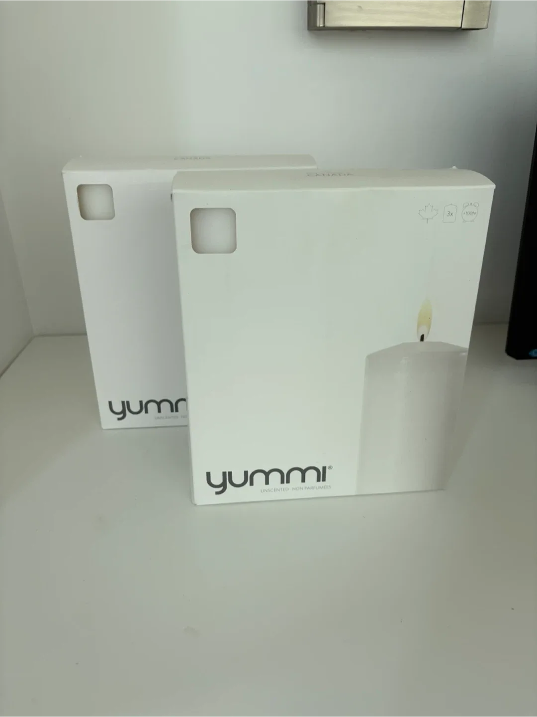 Yummi White Pillar Candle Sets - New in Box thumbnail