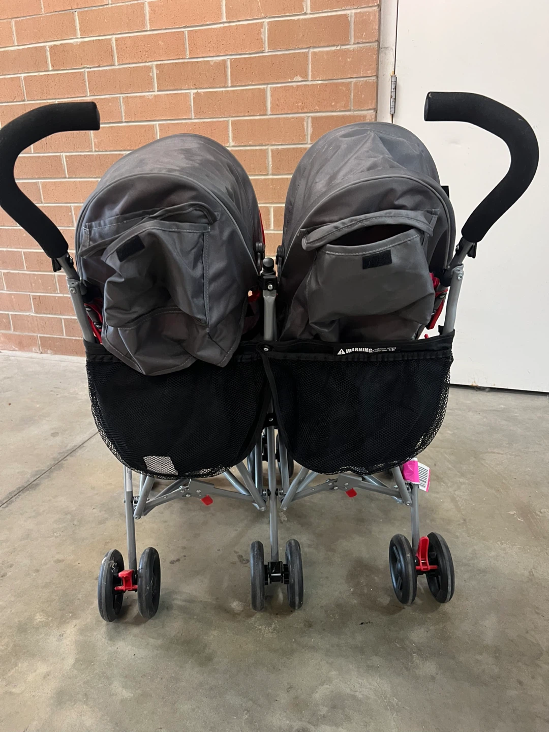 Delta Children LX Side by Side Stroller - Gray/Red - photo 2