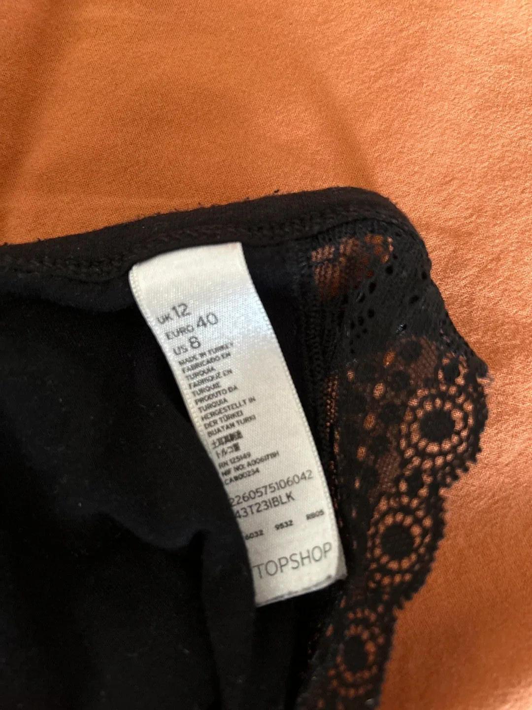 Topshop Black Lace Bralette - Size US 8 image indicator(3)