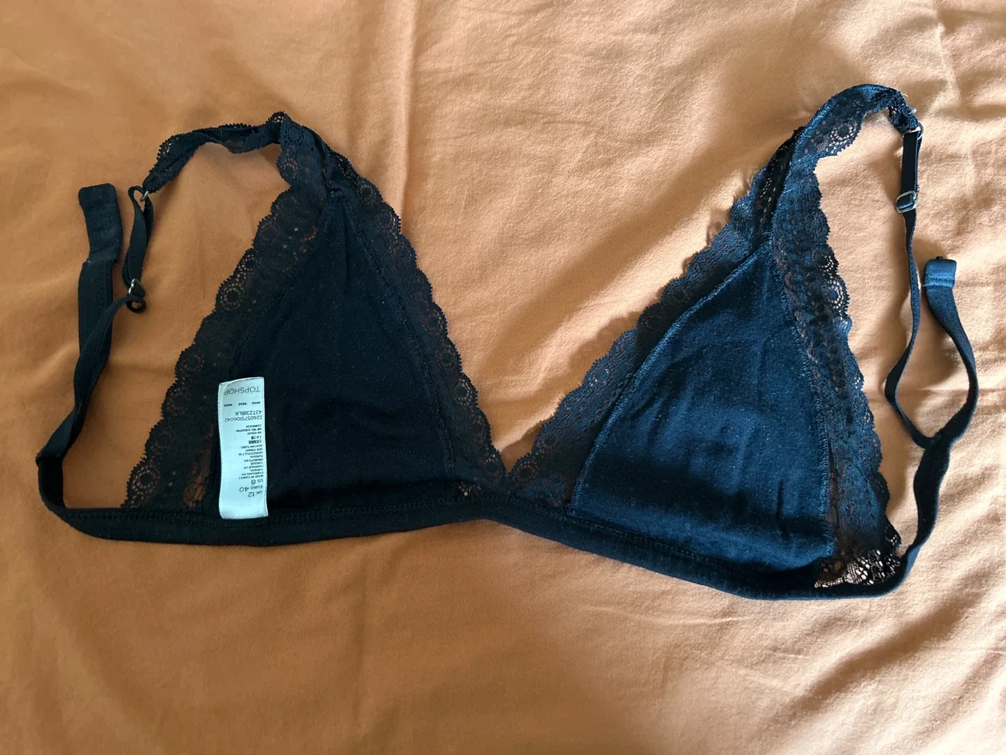 Topshop Black Lace Bralette - Size US 8 image indicator(2)