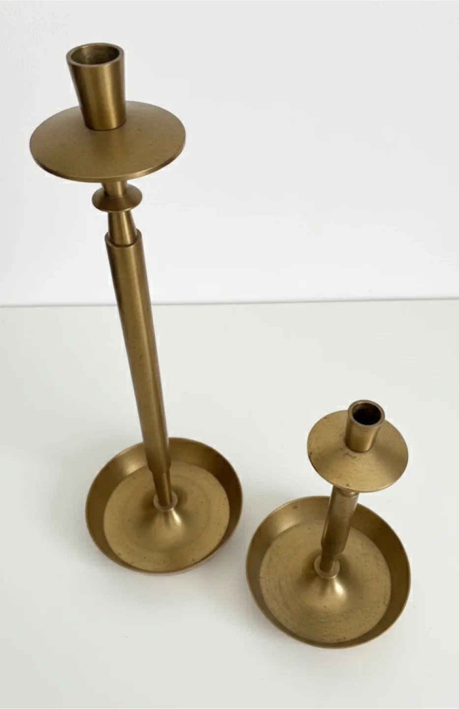 Vintage Brass Candlestick Holders - Set of 2 thumbnail