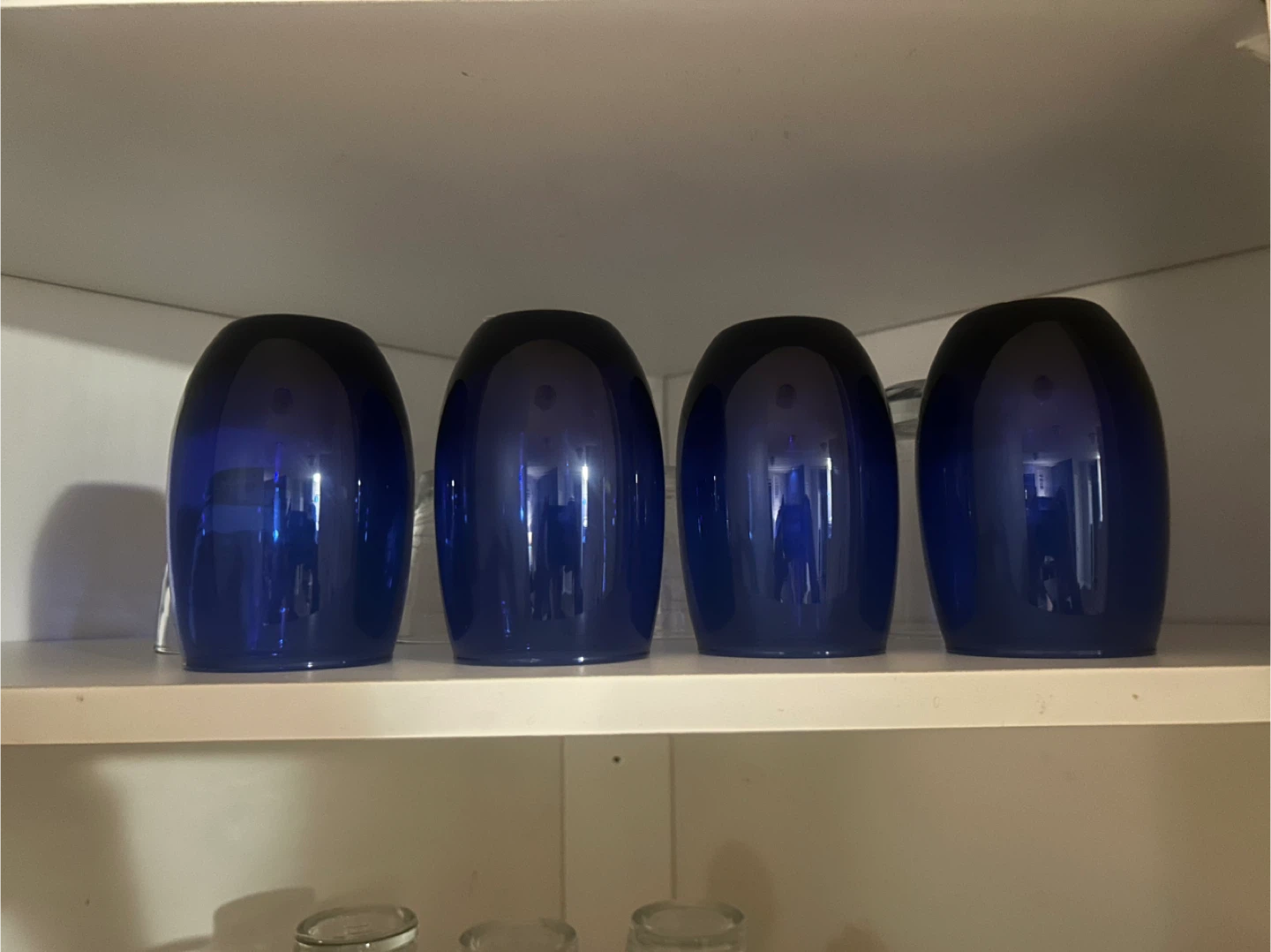 Blue Stemless Wine Glasses