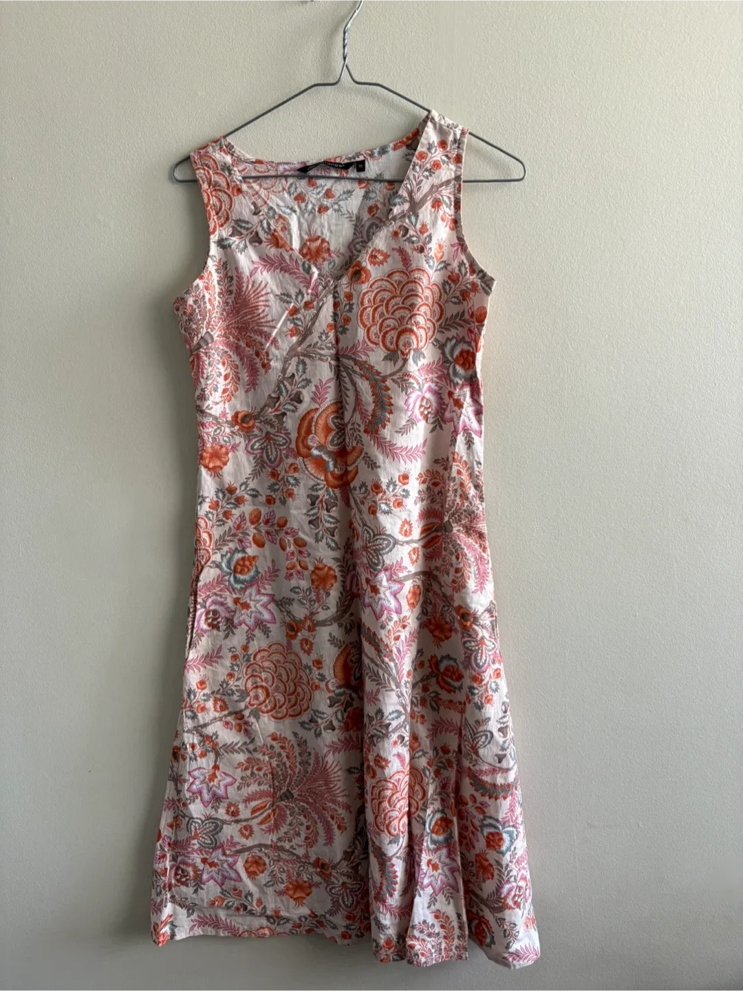 Floral Sleeveless Kurti for women - Indian thumbnail