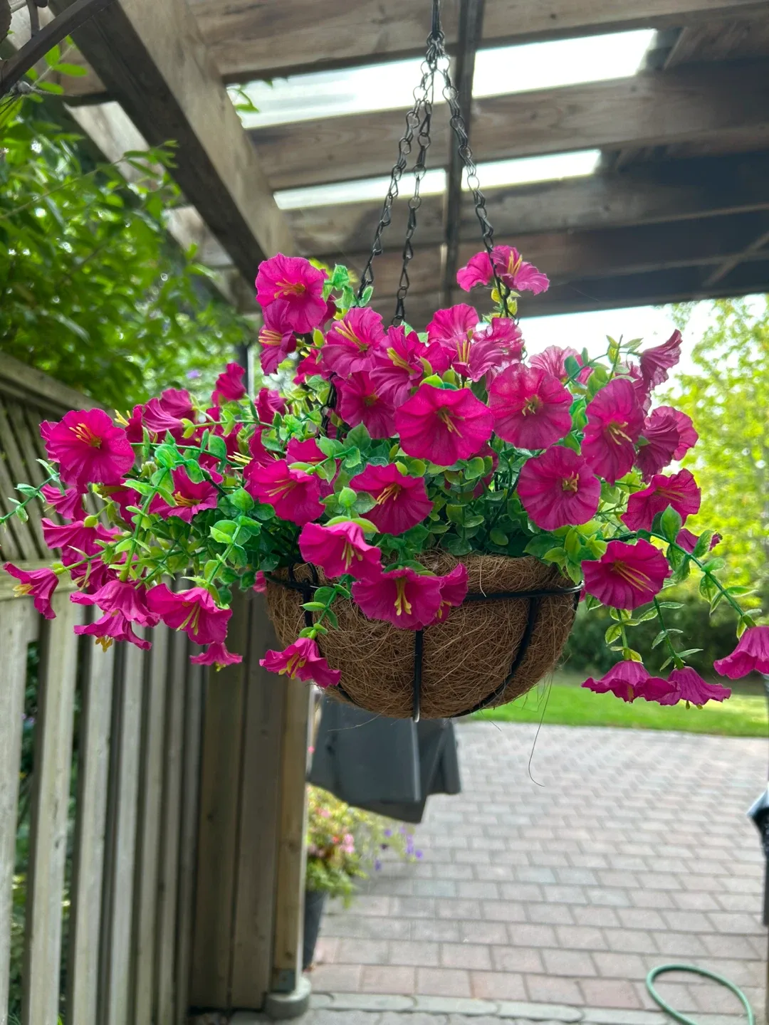 Hanging Basket with Artificial Flowers image indicator(3)