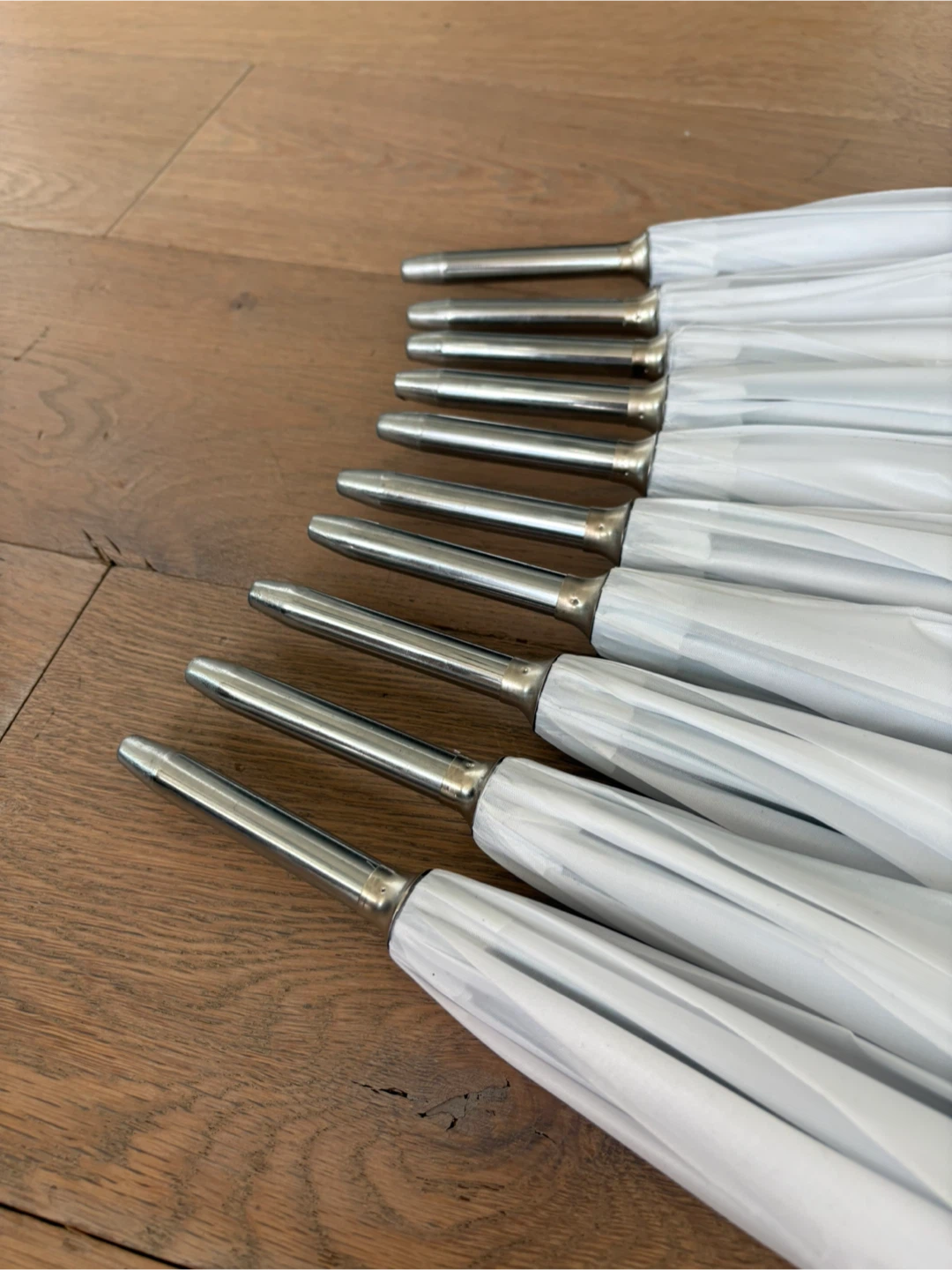 White Umbrellas with Wooden Handle x10 - photo 5