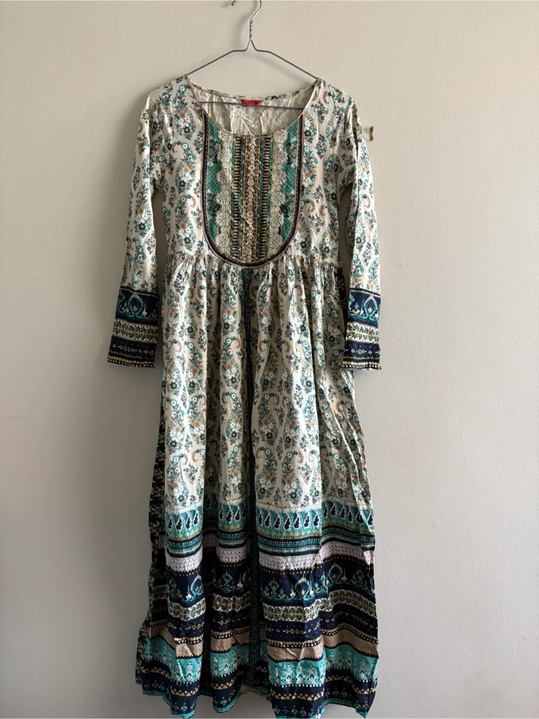 Indian Long Sleeve Dress - women size S thumbnail