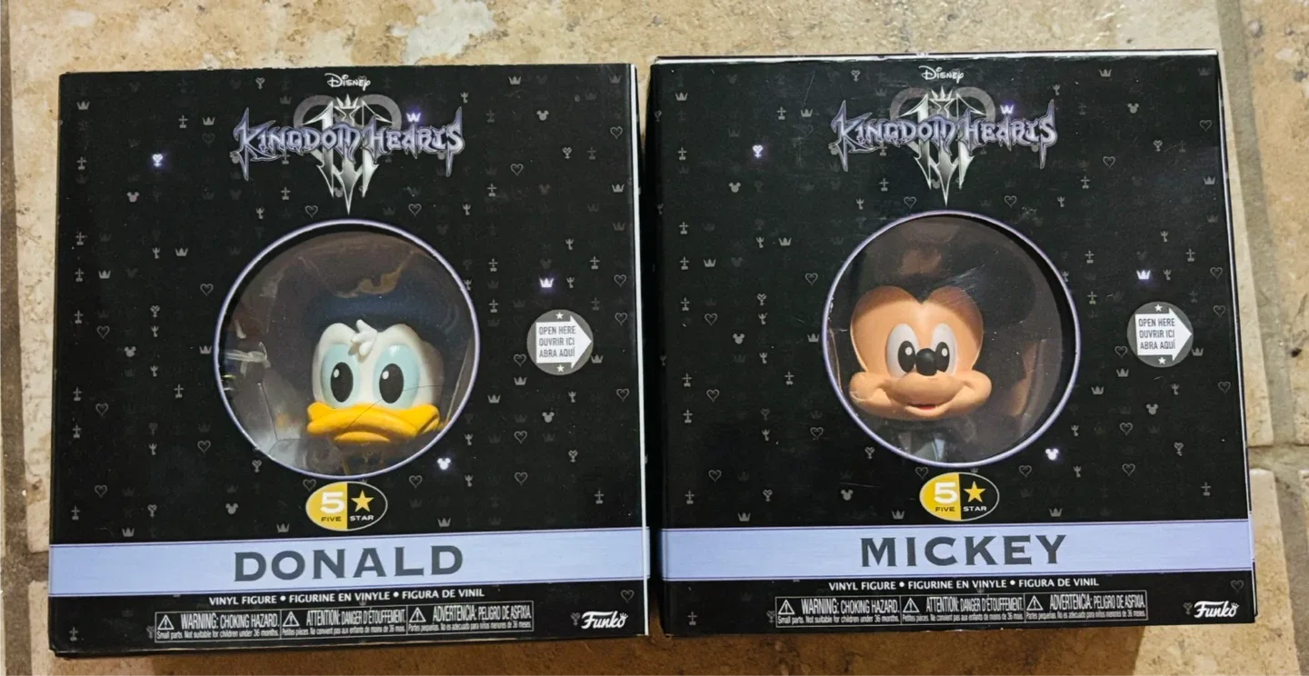 Kingdom Hearts 5 Star Vinyl Figures - Mickey & Donald thumbnail