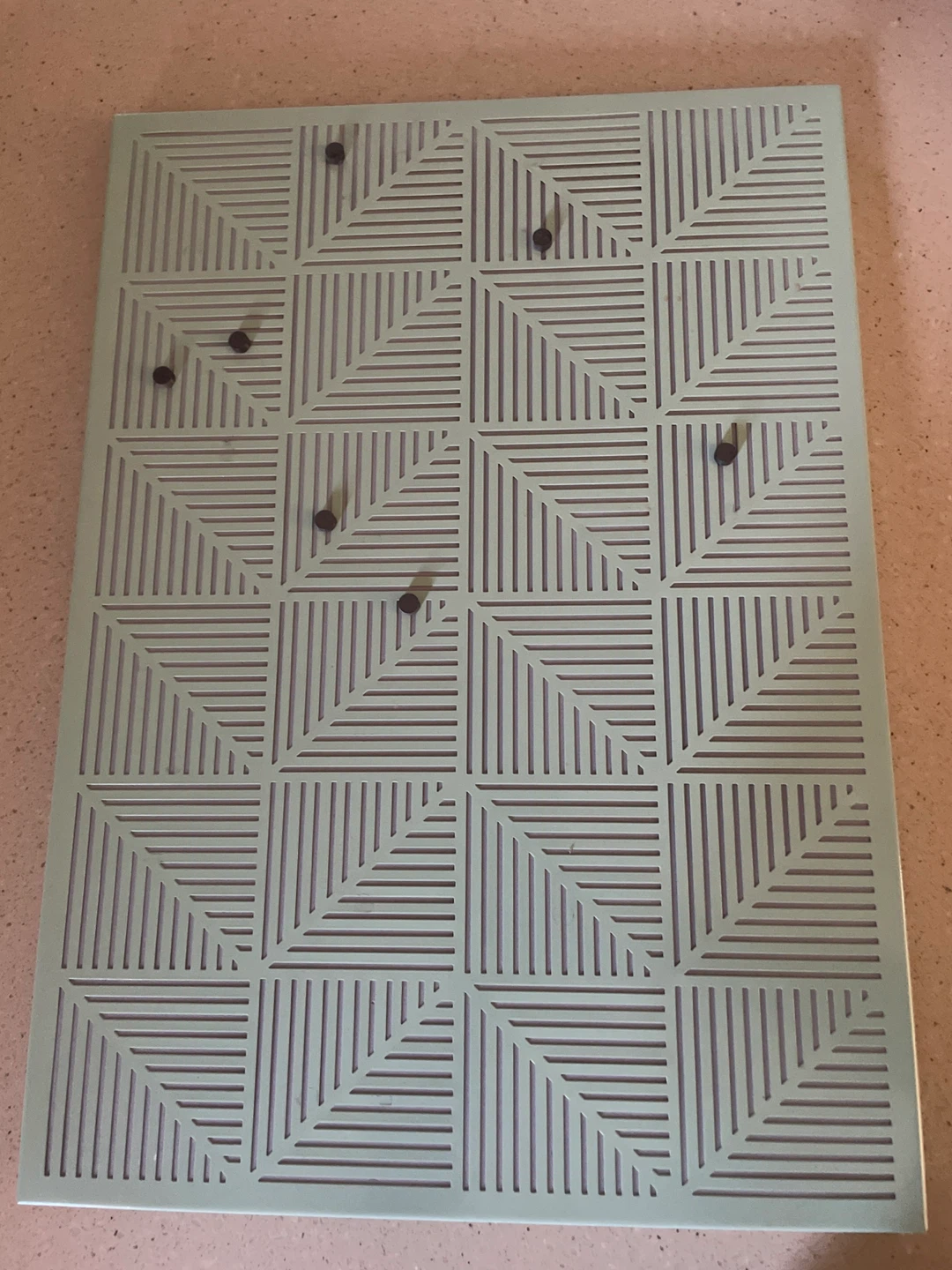 Mint Green Geometric Pattern Pin Board