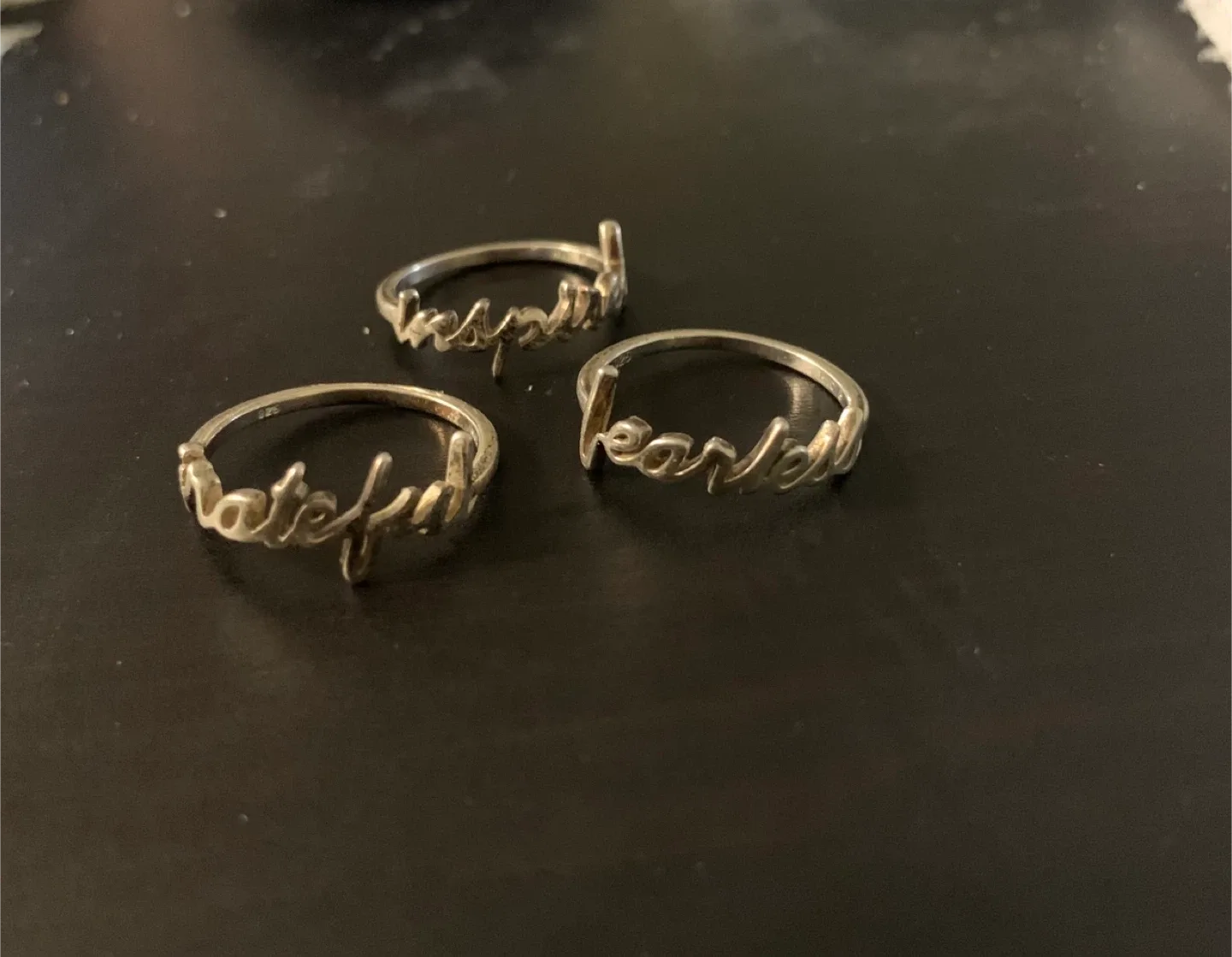 Set it 3 sterling silver rings - sizes 8, 9 image indicator(2)