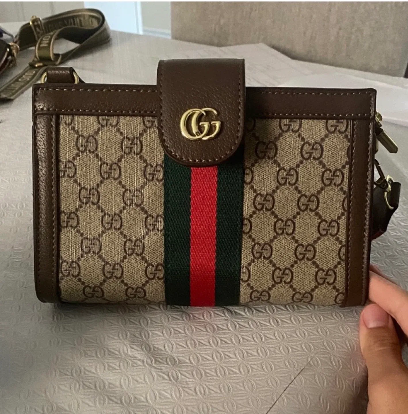 Gucci Ophidia GG Supreme Canvas Pouch thumbnail