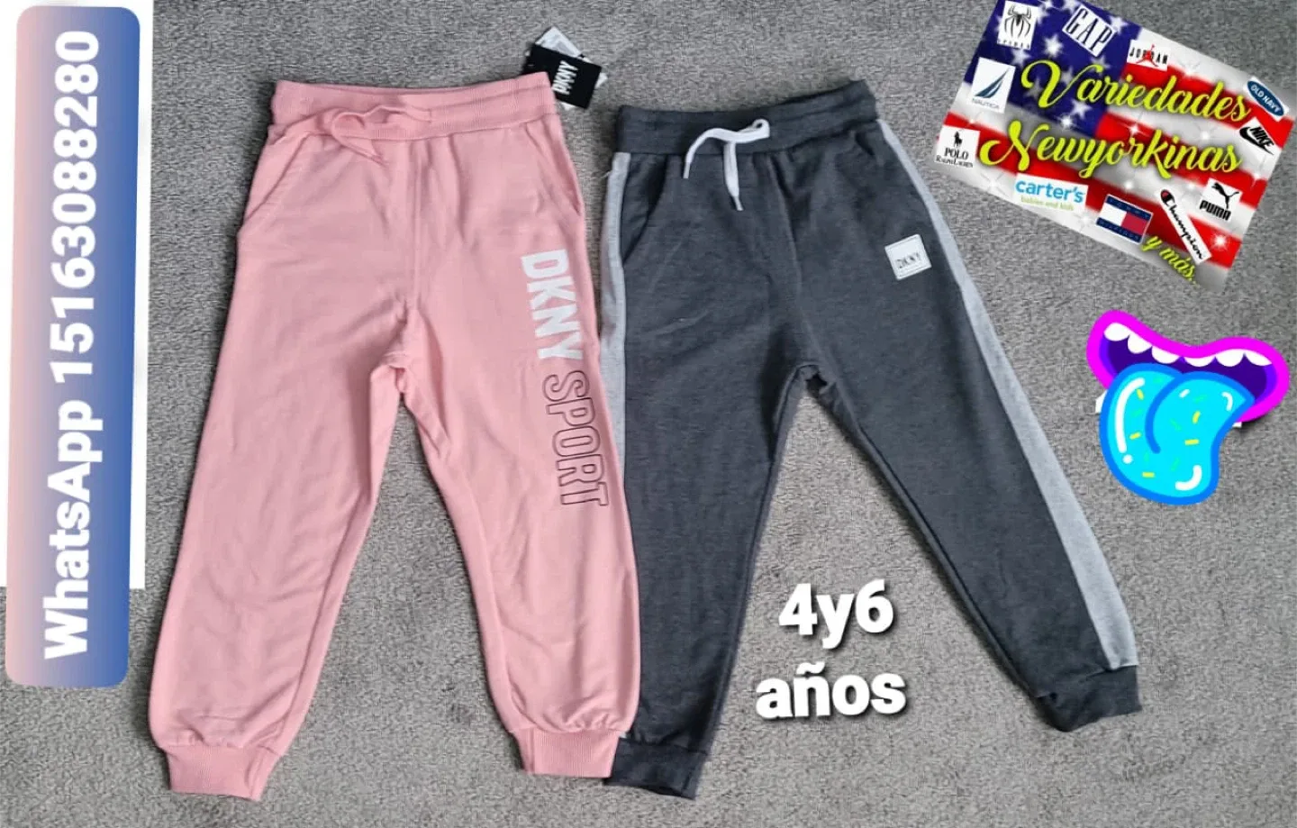 DKNY Sport & Gray Sweatpants - Size 4-6 Years thumbnail