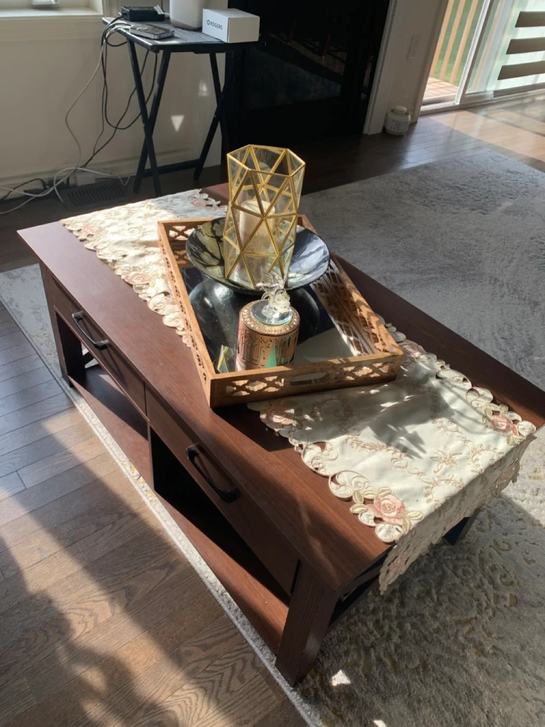 Brown Coffee Table with Storage thumbnail