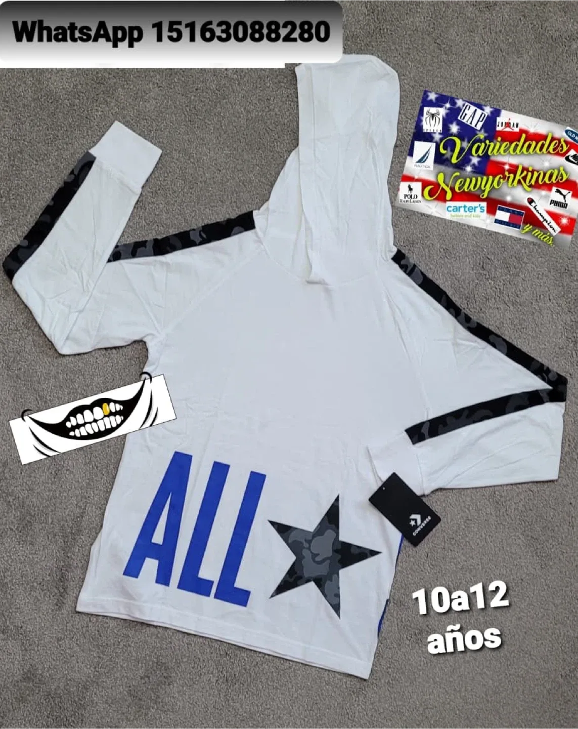 Converse ALL Star Hoodie Size 10-12 thumbnail