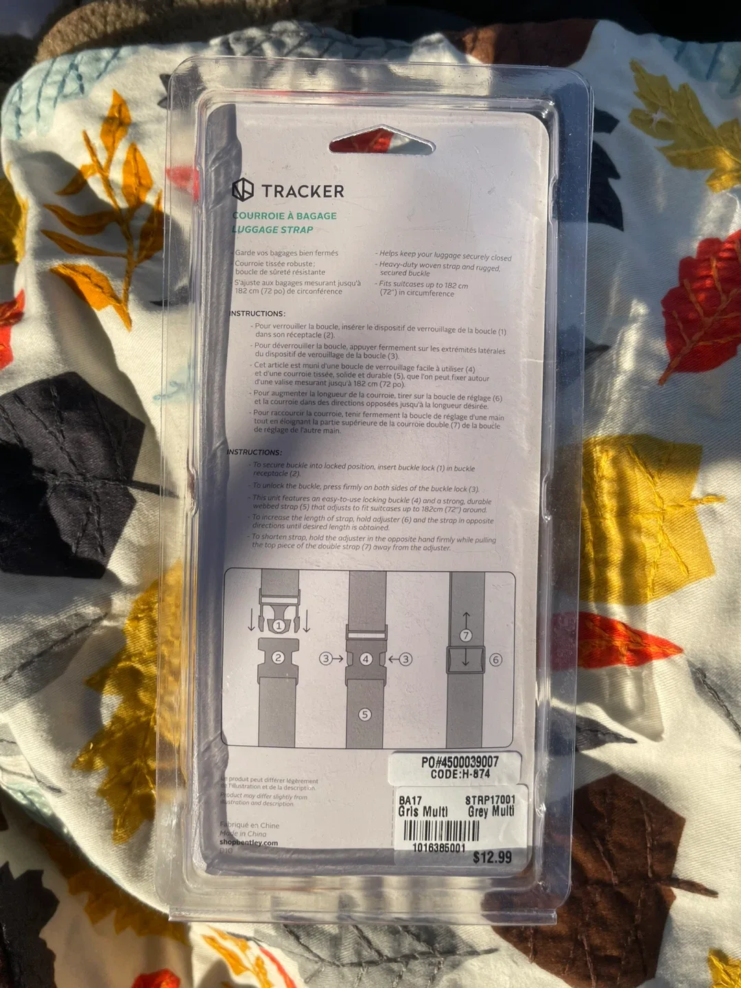 Tracker Luggage Strap - Pineapple Print image indicator(2)