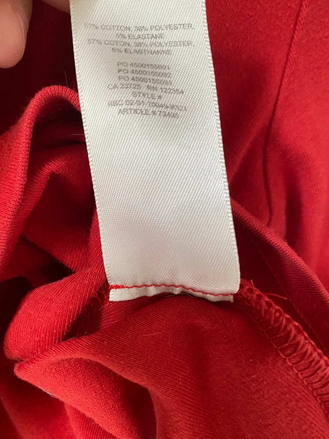 Sunday Best Red Long Sleeve Crop Top Sweater - Size L image indicator(4)