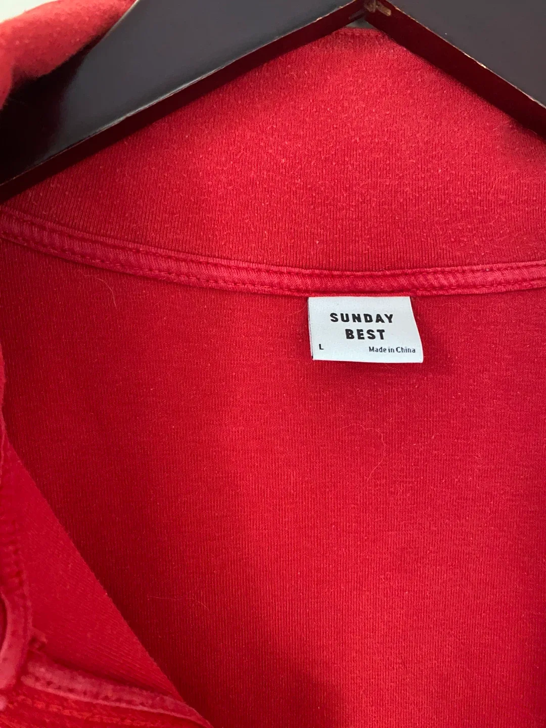 Sunday Best Red Long Sleeve Crop Top Sweater - Size L image indicator(2)