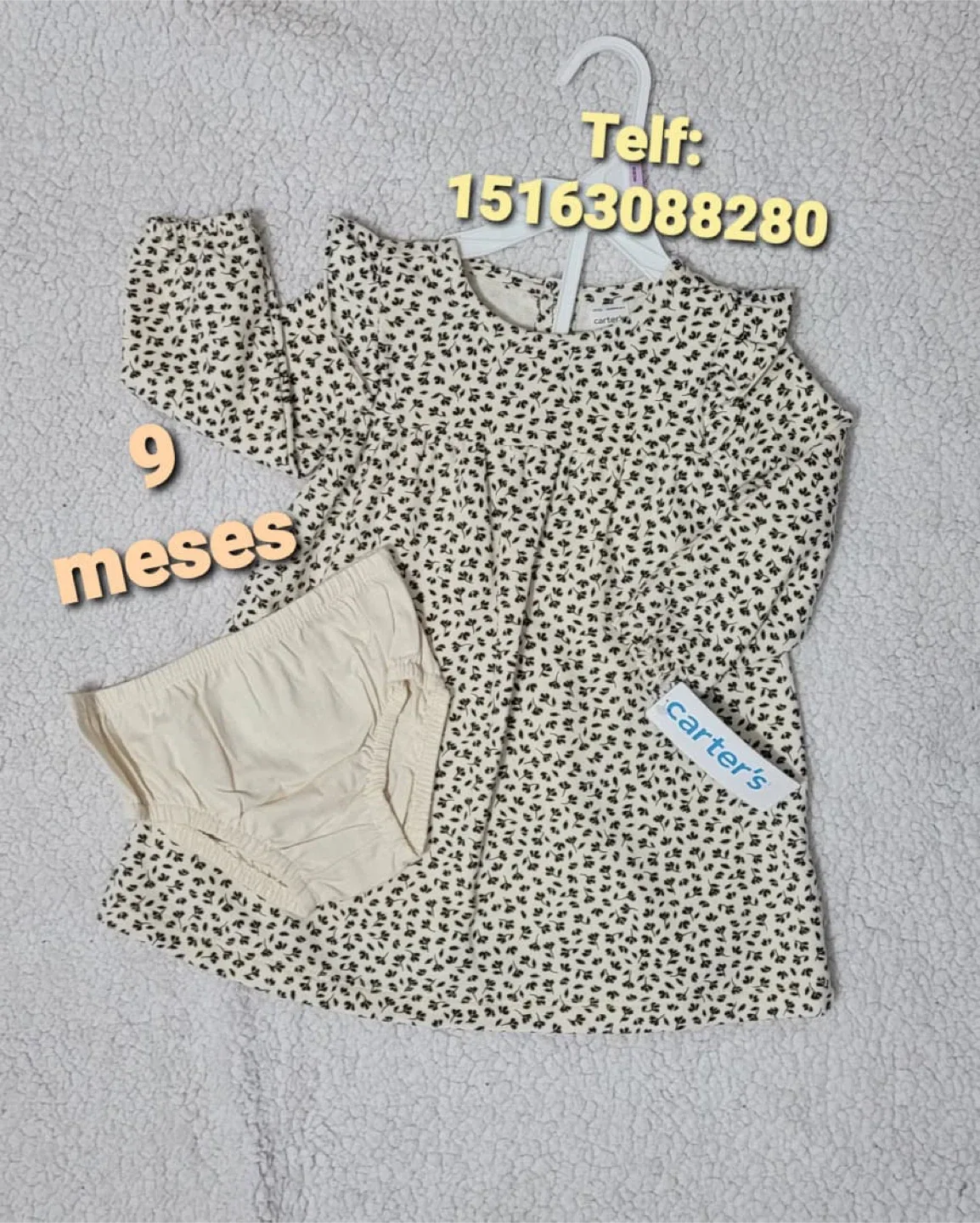 Carter's 9 Months Baby Dress with Panties thumbnail