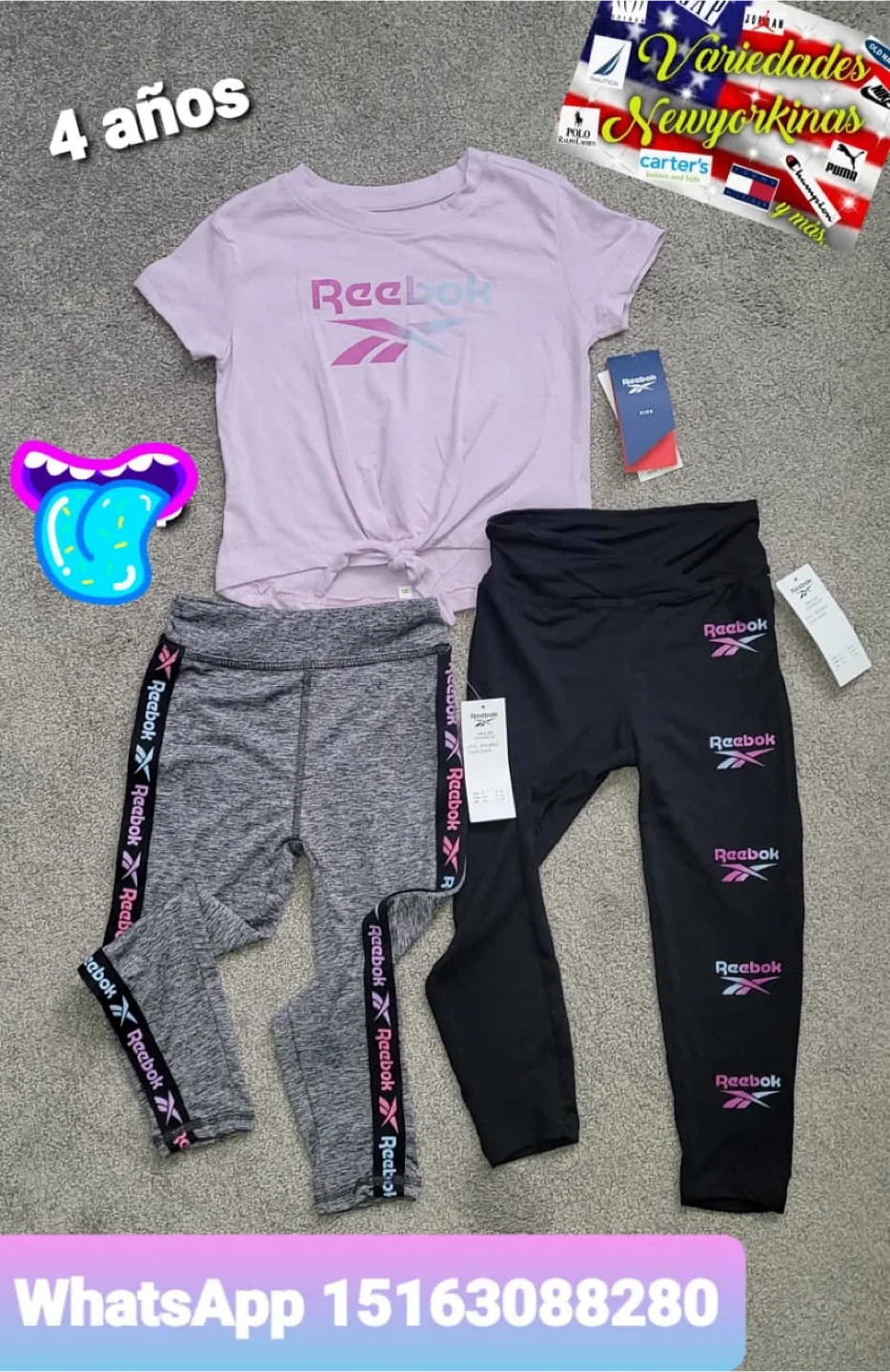 Reebok Girls' Activewear Set, Size 4 thumbnail