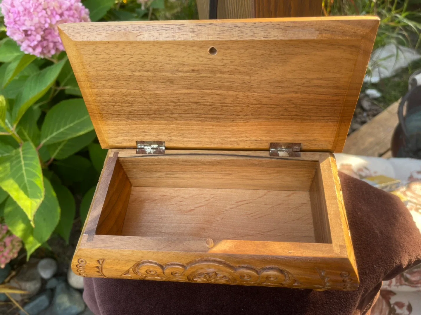 Hand Carved Wooden Box image indicator(2)