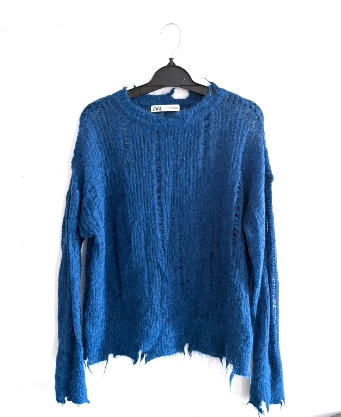 Zara Blue Mohair Blend Distressed Sweater ‼️final sale ‼️ image indicator(2)