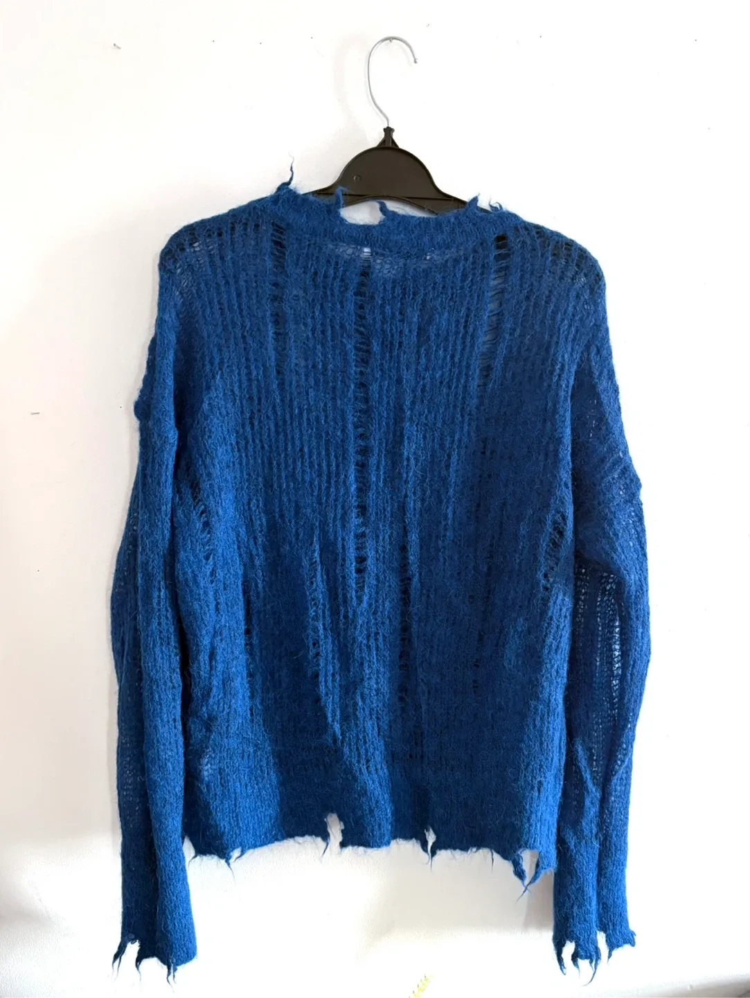Zara Blue Mohair Blend Distressed Sweater ‼️final sale ‼️ image indicator(5)