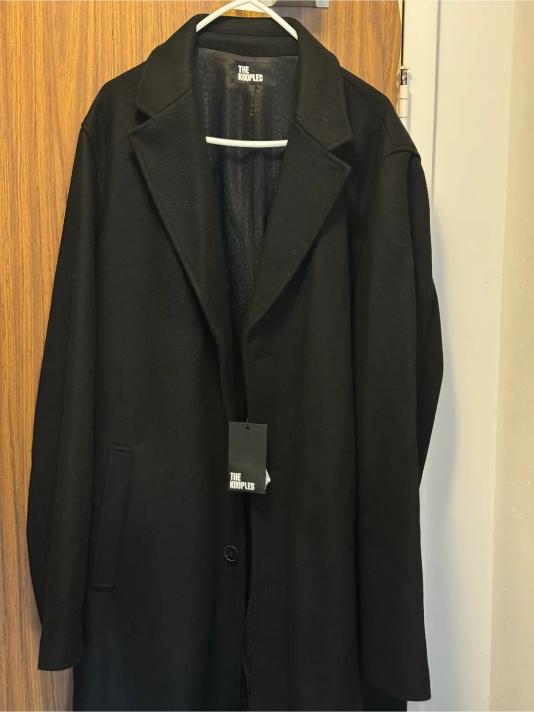 Brand New The Kooples Black Wool Blend Coat image indicator(2)