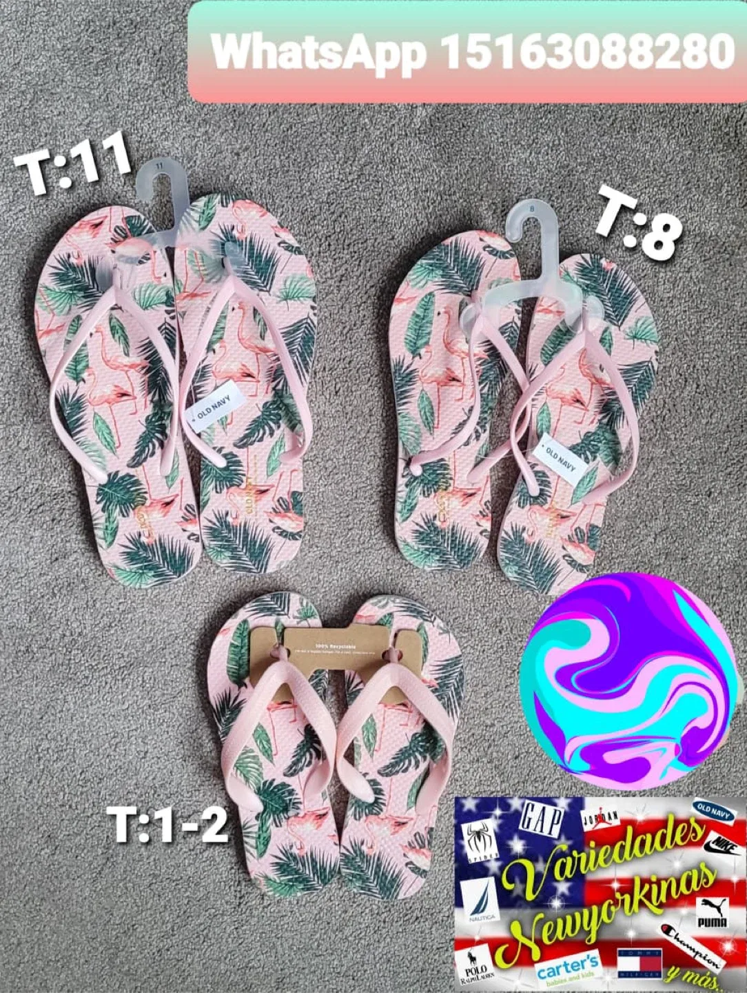 Old Navy Flip Flops - Size 11, 8, 1-2 thumbnail
