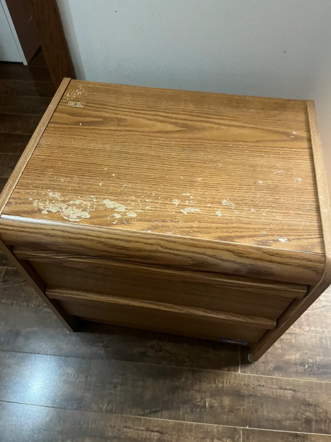 Wood Nightstand with Drawers image indicator(3)