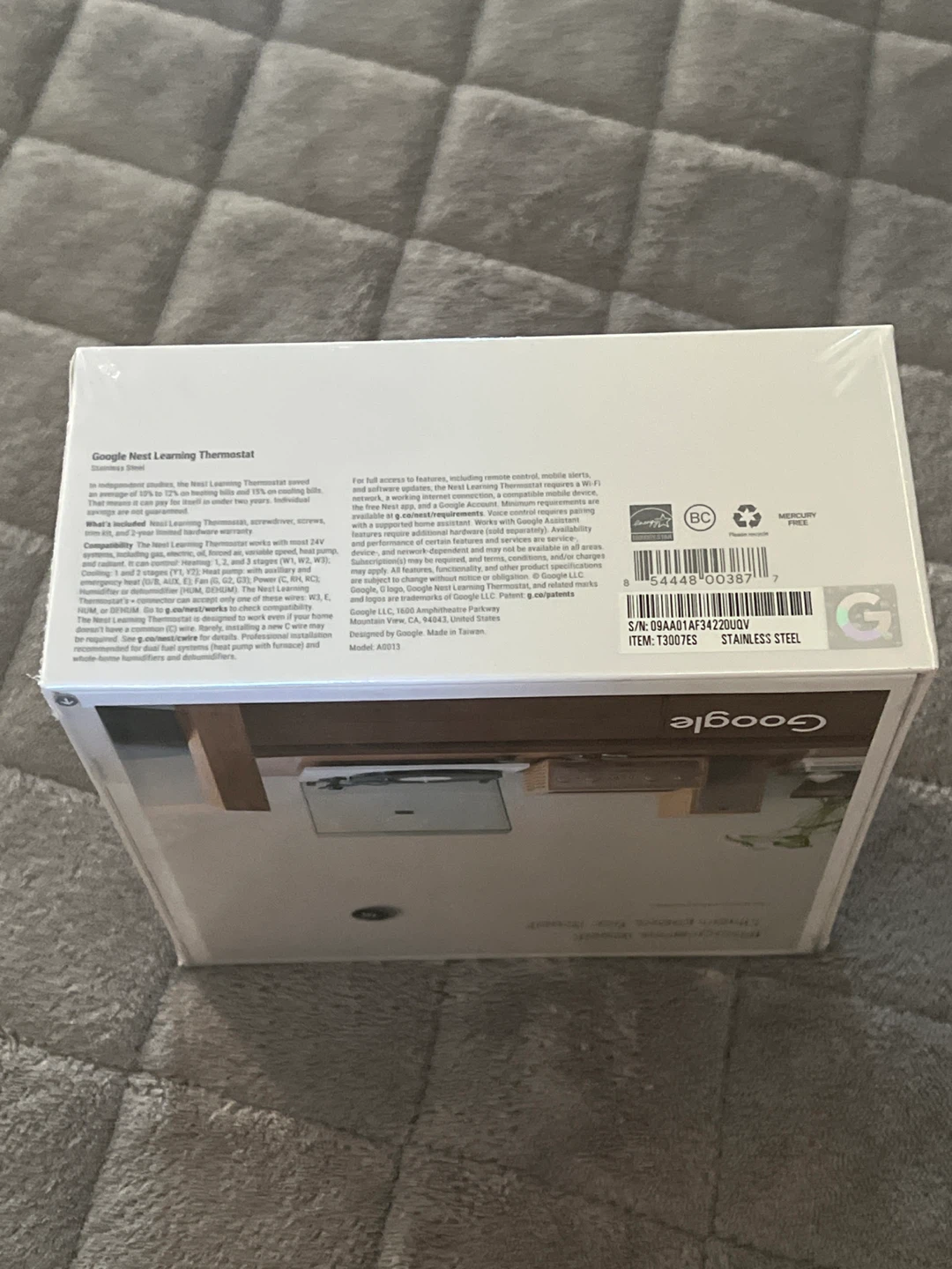 New Google Nest Learning Thermostat - Stainless Steel - photo 3
