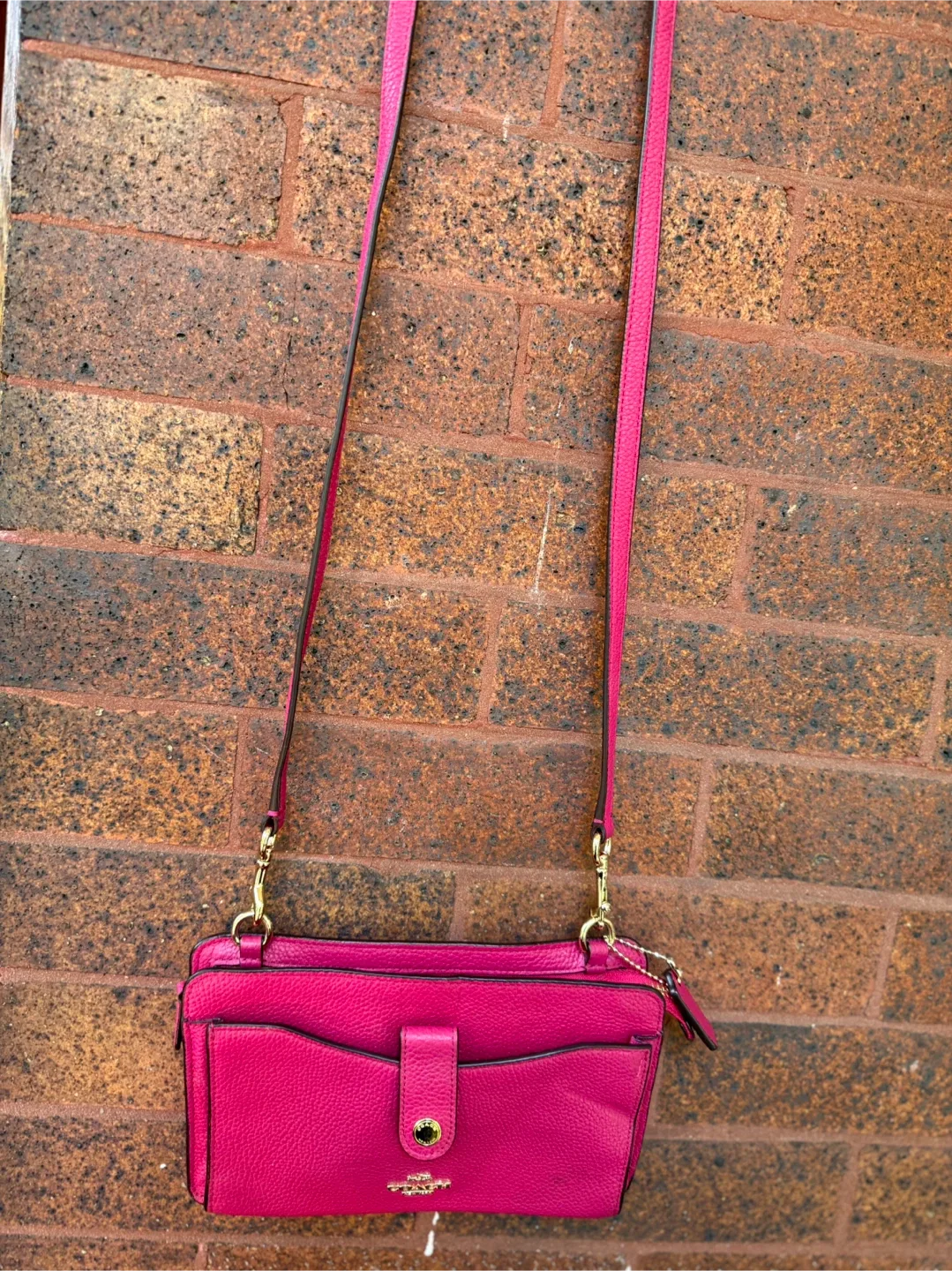 Coach Pink Leather Crossbody Bag