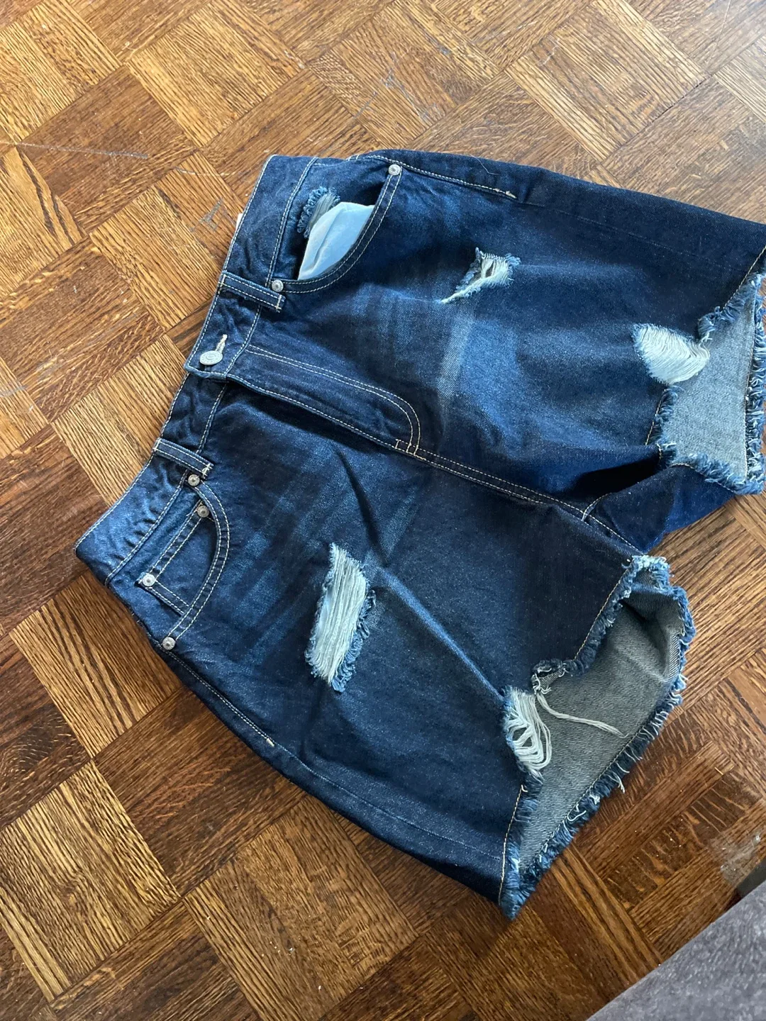 Distressed Denim Shorts, Size 9 thumbnail