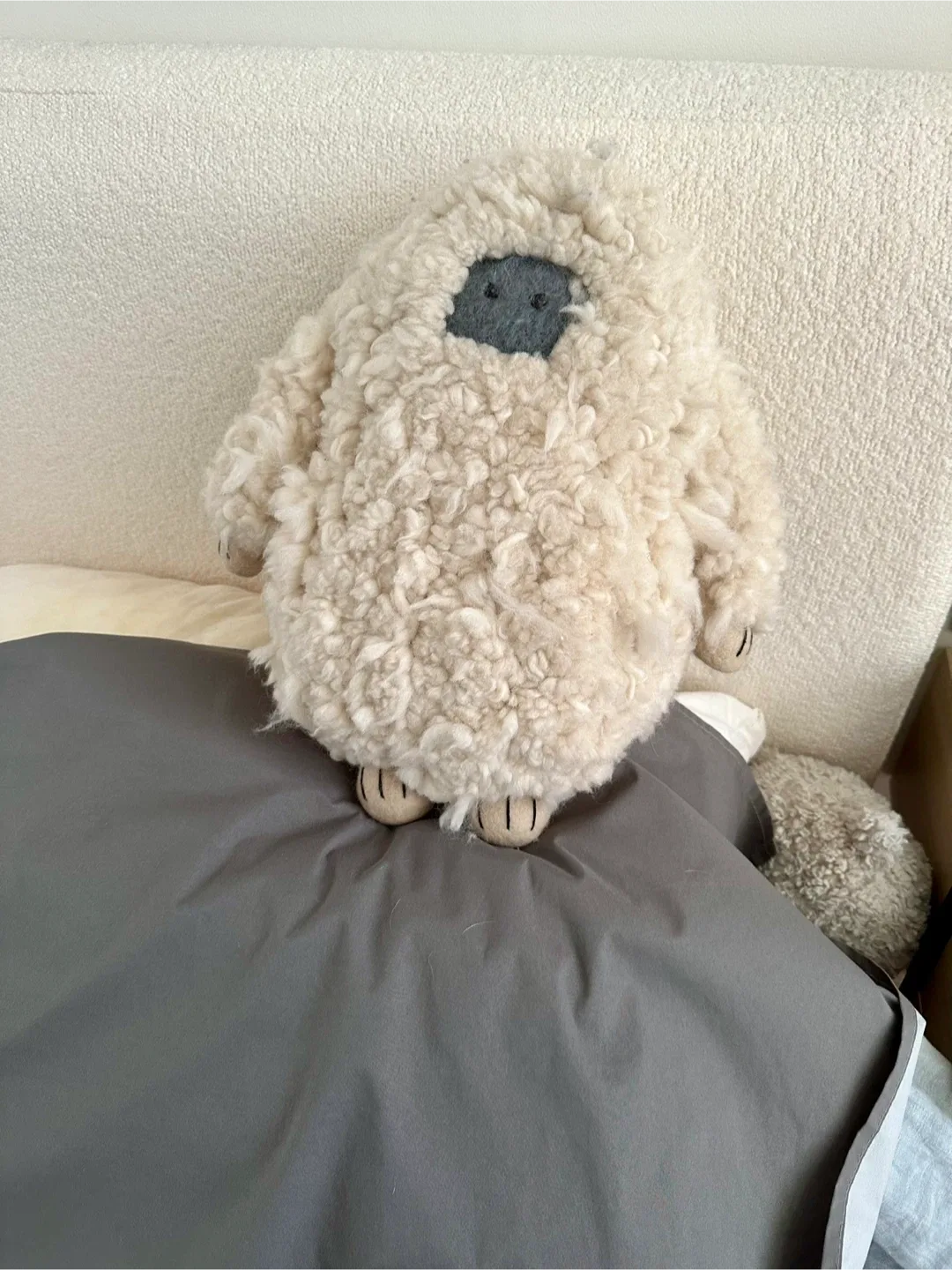 West Elm Shaped Yeti Pillow - Wool Alabaster thumbnail