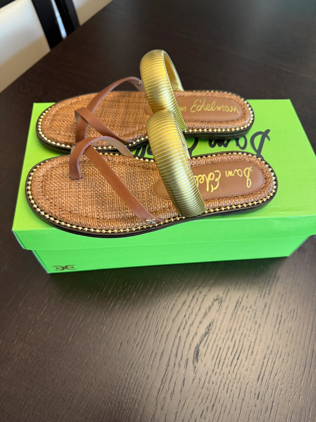 Sam Edelman Tillie Sandals - Cognac Leather - Size 5 - photo 5
