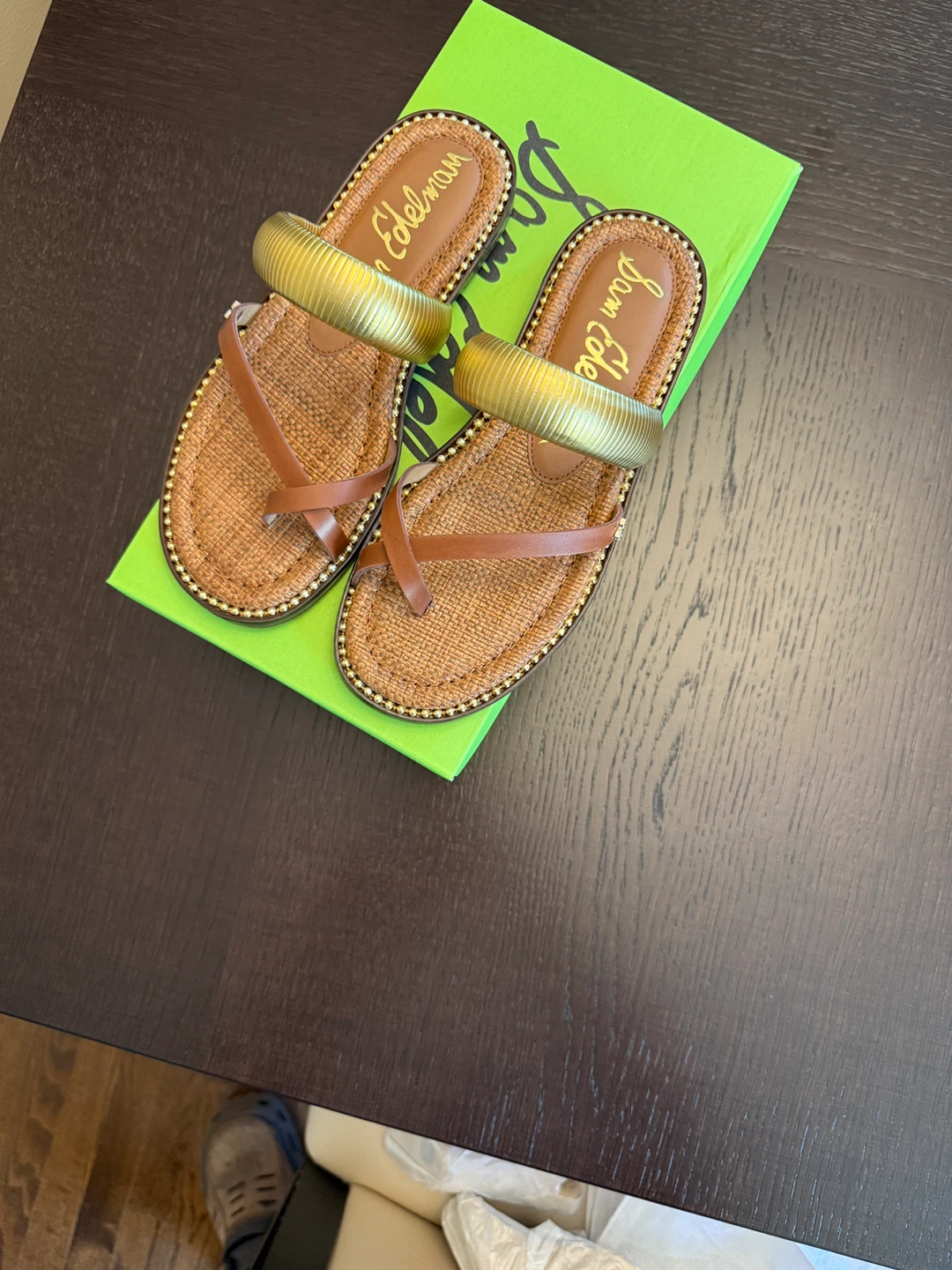 Sam Edelman Tillie Sandals - Cognac Leather - Size 5 - photo 2