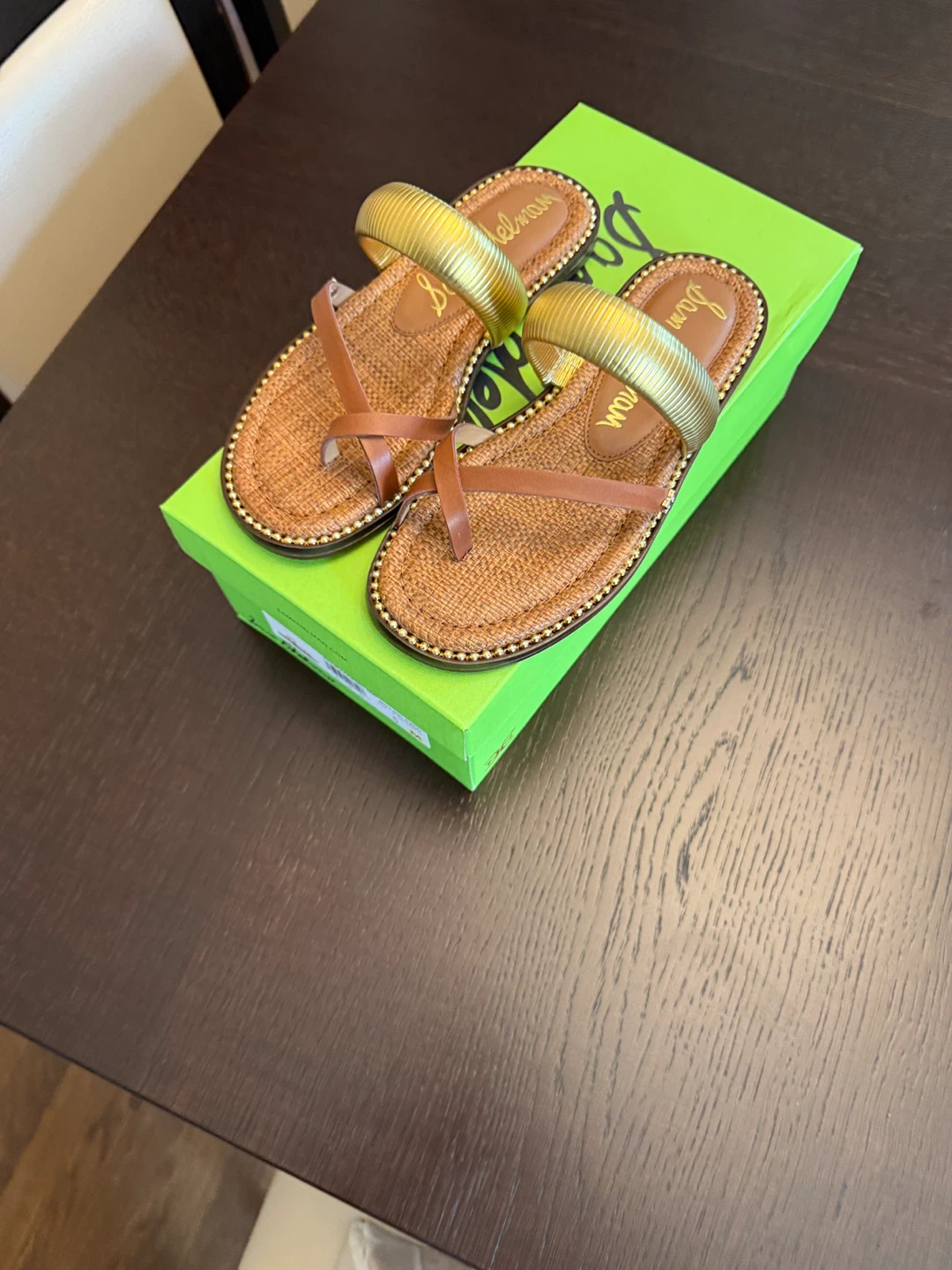 Sam Edelman Tillie Sandals - Cognac Leather - Size 5 - photo 4