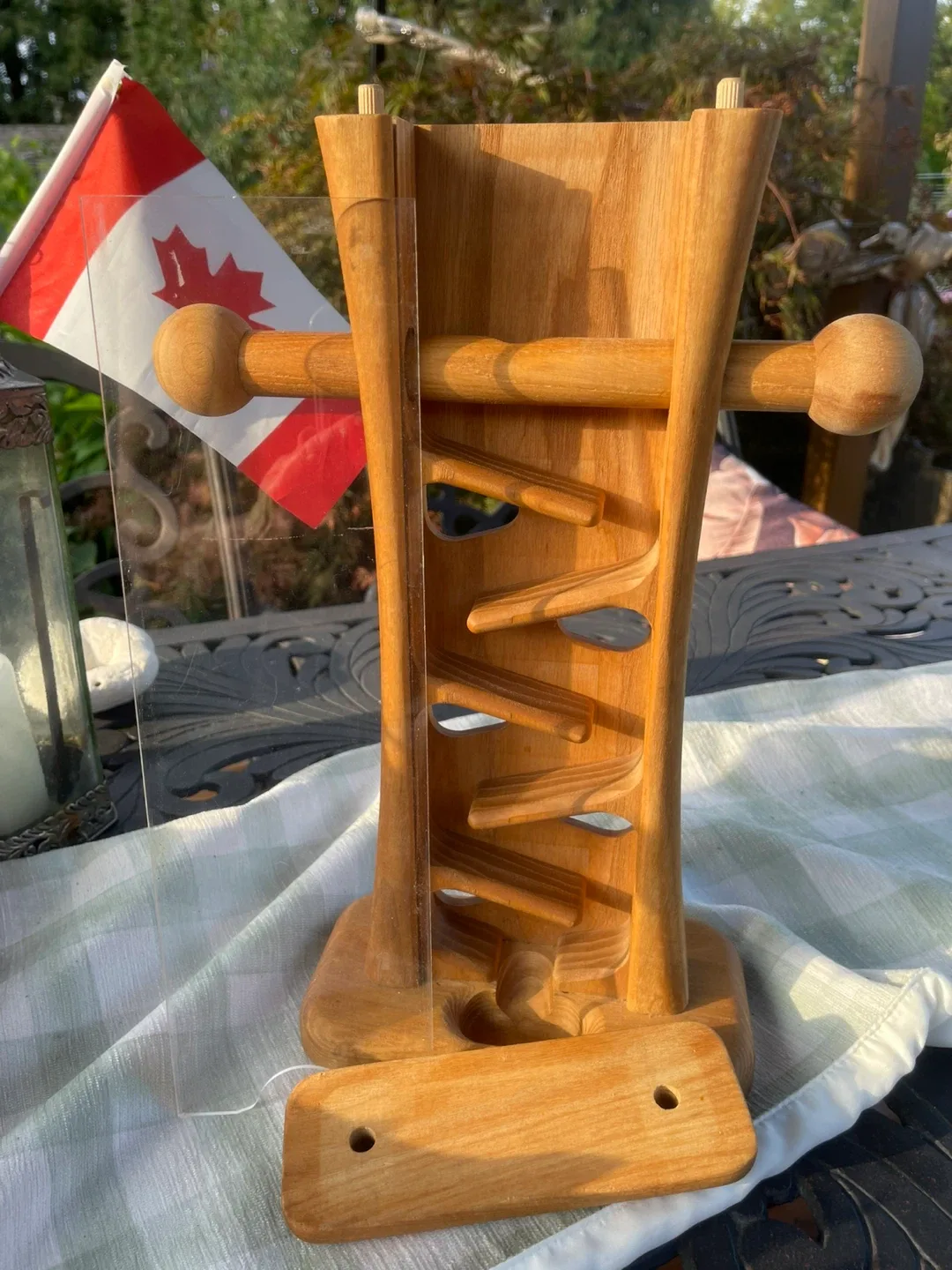 Vintage Wooden Marble Tower Toy image indicator(4)