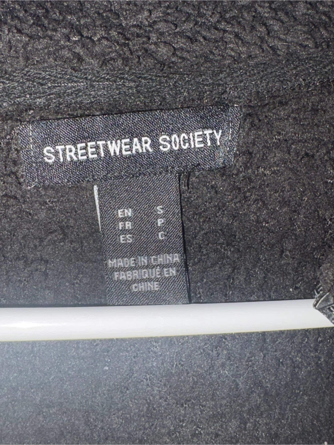 Streetwear Society Black Fuzzy Jacket - Size S - photo 2