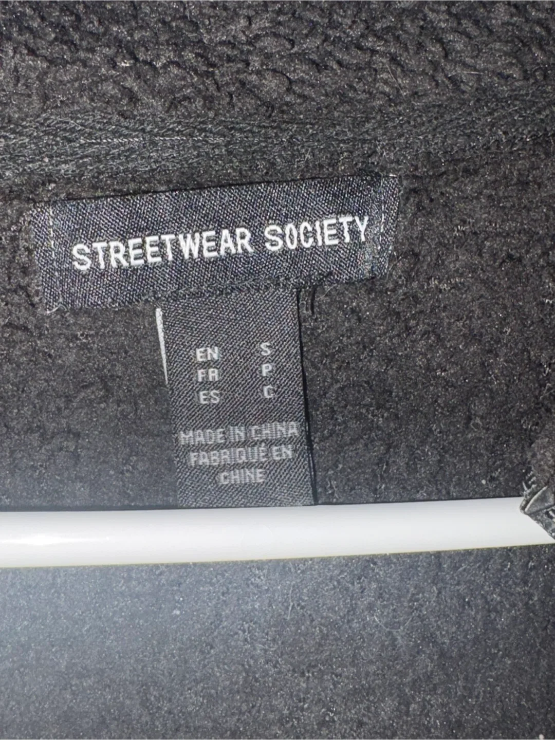 Streetwear Society Black Fuzzy Jacket - Size S image indicator(2)