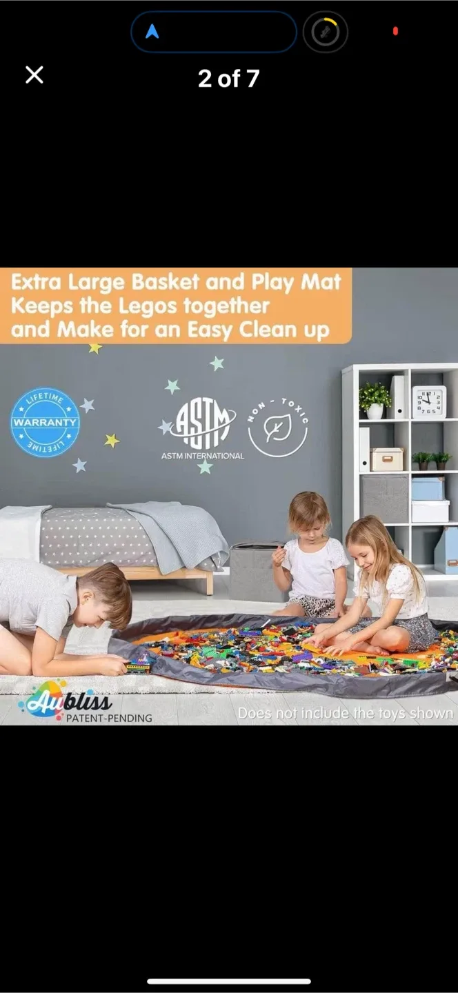 Aubliss Extra Large Basket & Play Mat image indicator(2)