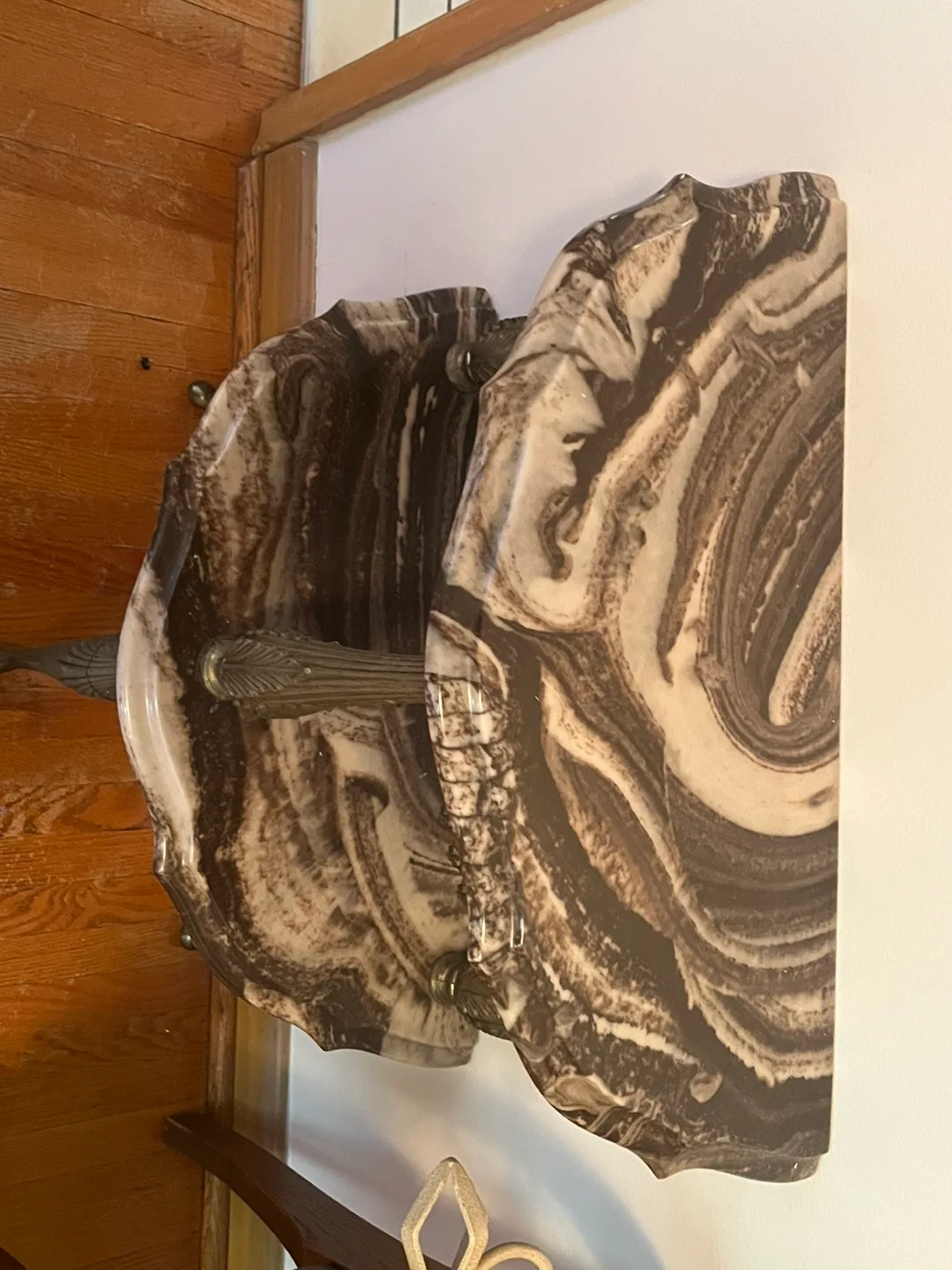 Vintage Marble Top Tiered Side Table image indicator(2)