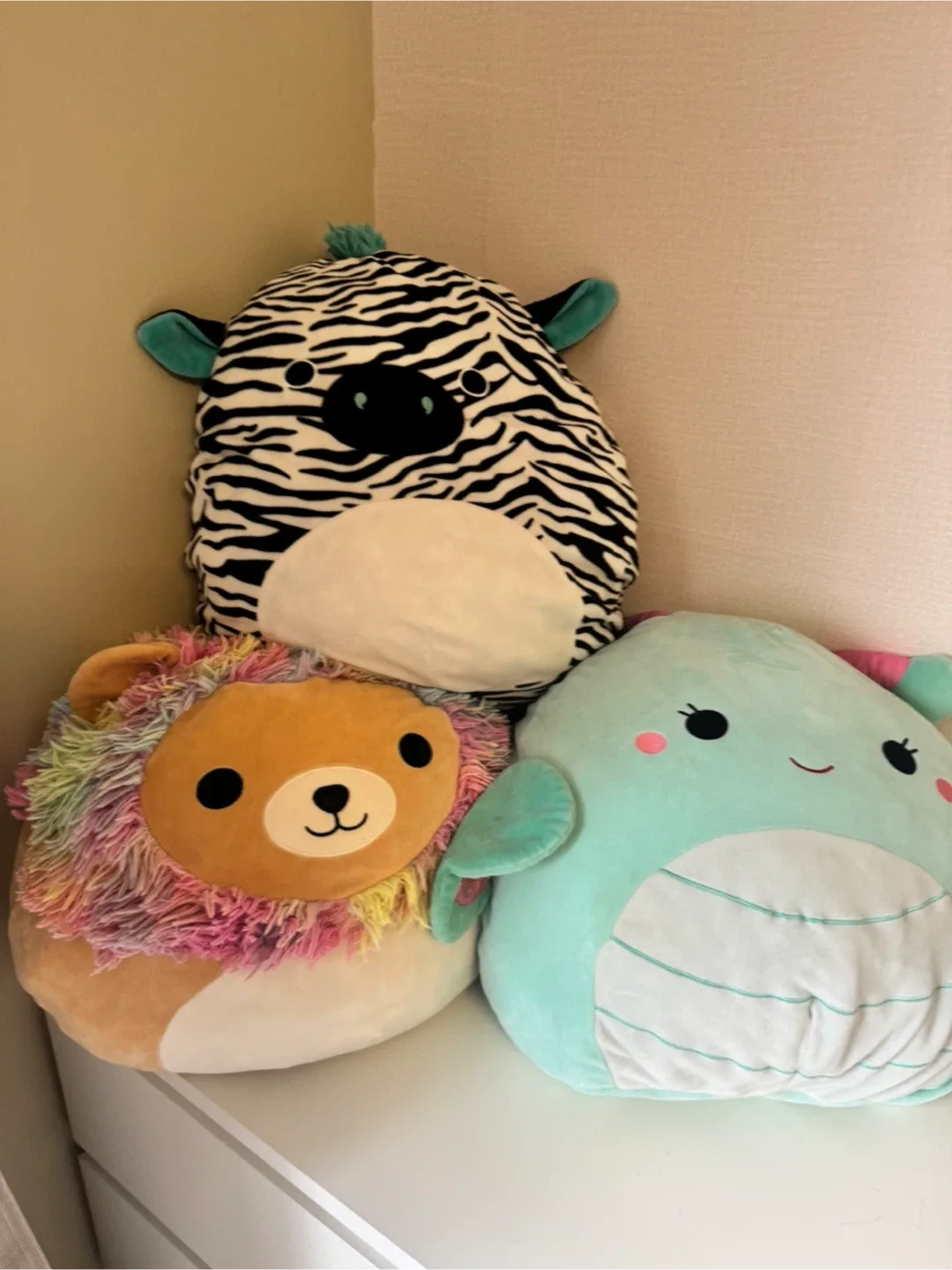 Squishmallows Zebra, Lion, Whale Plush Toys thumbnail