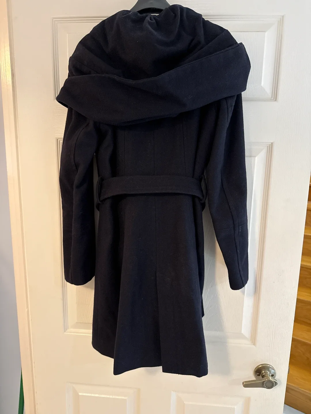Zara Basic Black Wool Coat Size M image indicator(2)