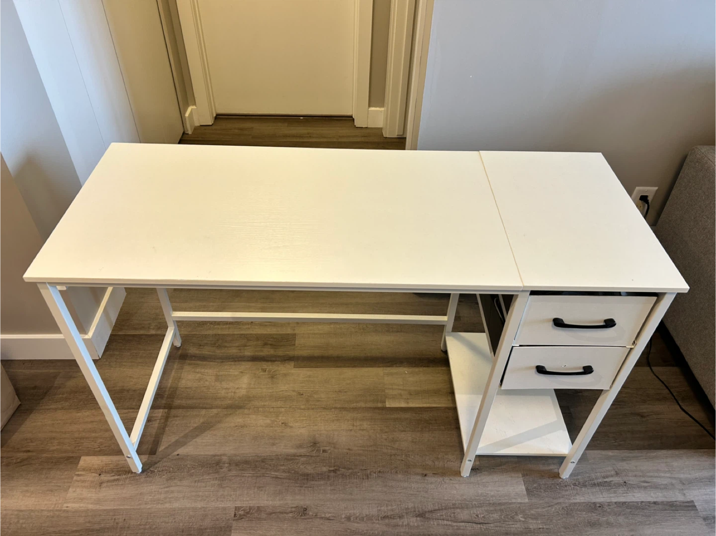 White computer Desk with Drawers (47" x 19.6") - photo 2