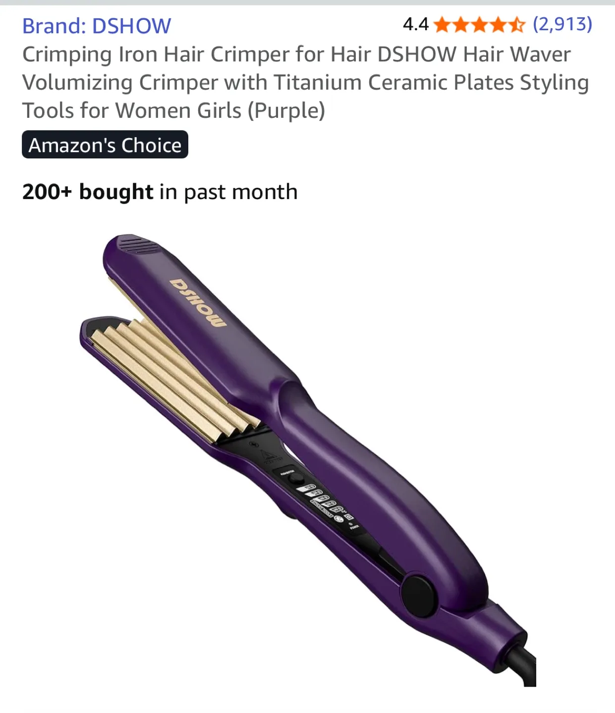 DSHOW Hair Crimper - Purple image indicator(2)