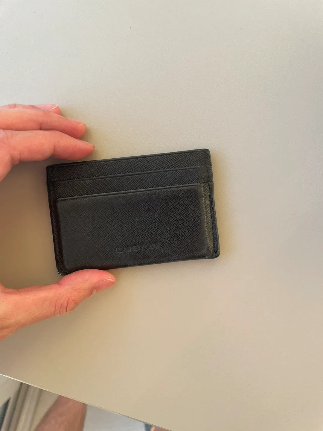 Calvin Klein Black Leather Card Holder image indicator(2)