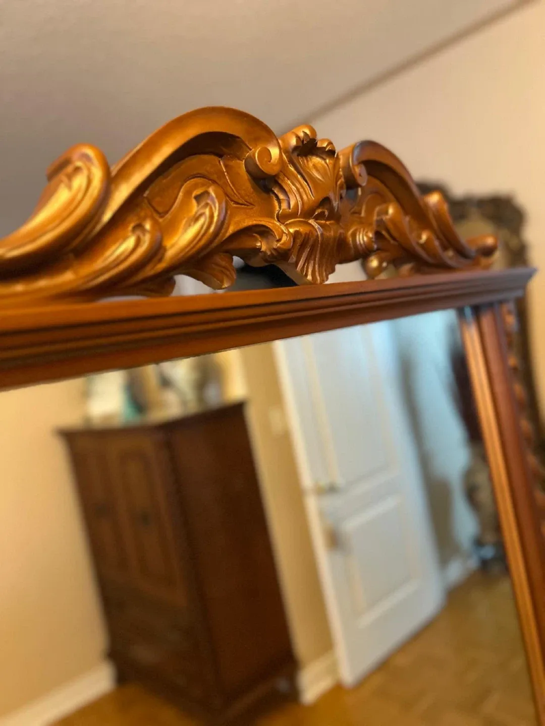 Antique Vanity Table with Mirror Marble Top image indicator(3)