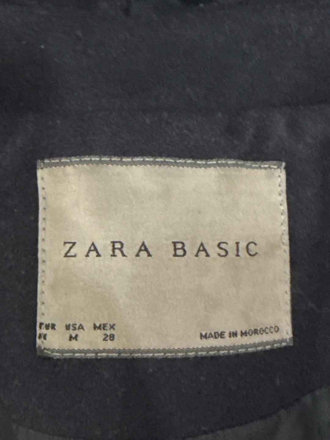 Zara Basic Black Wool Coat Size M image indicator(3)