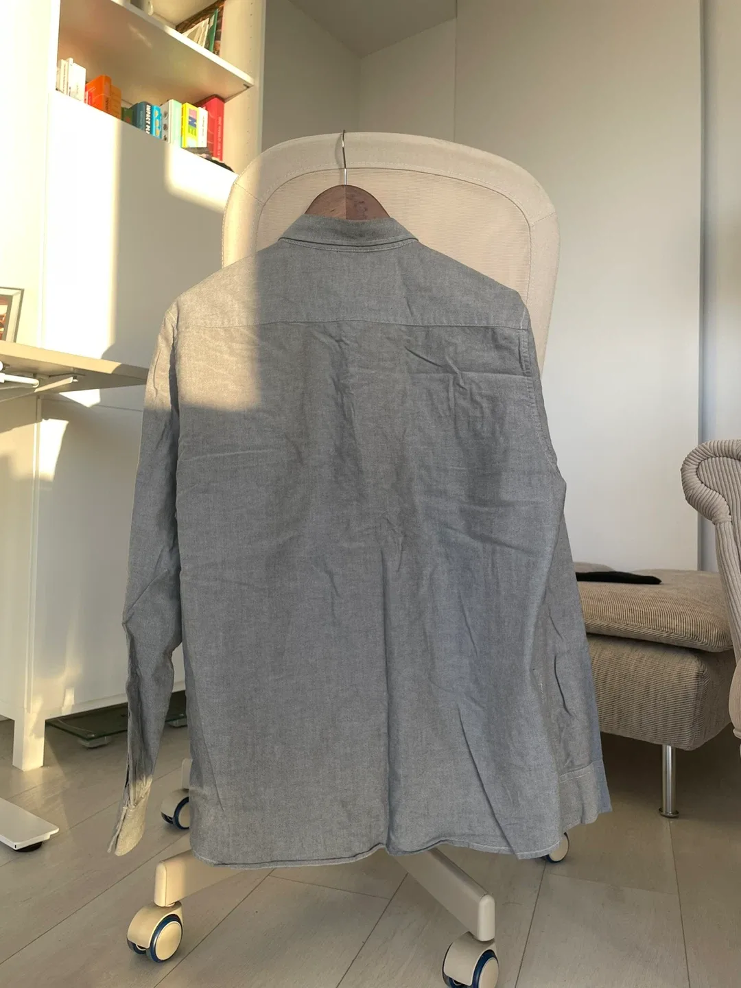 Mango men Grey Long Sleeve Button Down Shirt image indicator(2)