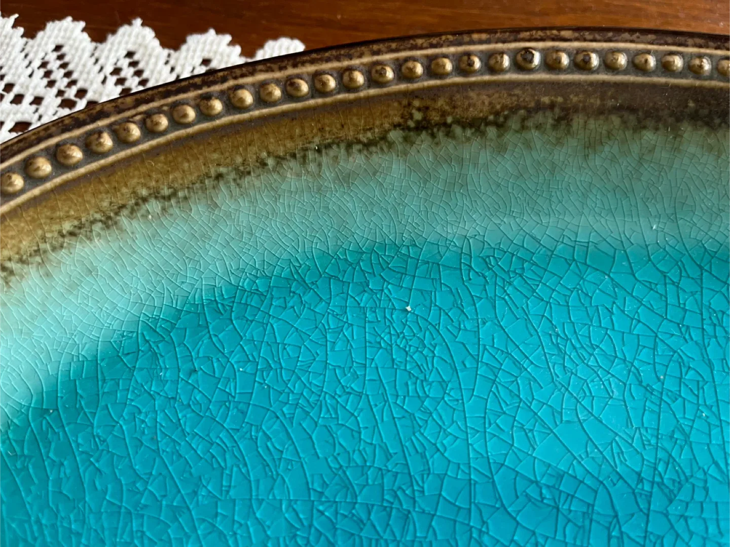 Infinity Stoneware Serving Platter - Turquoise, 16 inch image indicator(2)